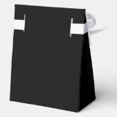 Chic Black White Bridal Shower Personalized フェイバーボックス (裏面)