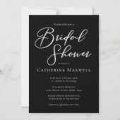 Chic Black White Bridal Shower Personalized マグネット招待状 (正面)