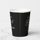 Chic Black White Bridal Shower Personalized 紙コップ (右)