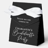 Chic Black White Customized Bachelorette Party フェイバーボックス (正面)