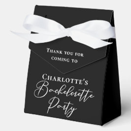 Chic Black White Customized Bachelorette Party フェイバーボックス