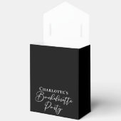 Chic Black White Customized Bachelorette Party フェイバーボックス (見開き)