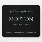 Chic Black & White Luxury Real Estate Branded  マウスパッド (正面)