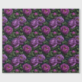 Chic Blooming Peonies Flower Wrapping Paper ラッピングペーパー (フラット)