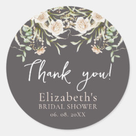 Chic Blossom Boho Bridal Shower ラウンドシール