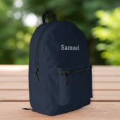 Chic Blue Backpack for Work プリントバックパック