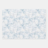 Chic Blue Flowers Easter Eggs ラッピングペーパーシート (正面3)