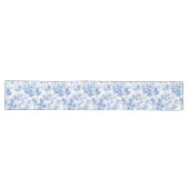 Chic Blue French Toile Roses Floral Table Runner ロングテーブルランナー (横)