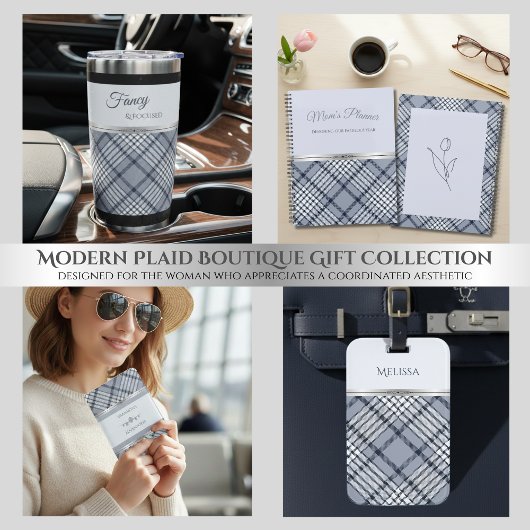 Chic Blue Plaid Luxury Style