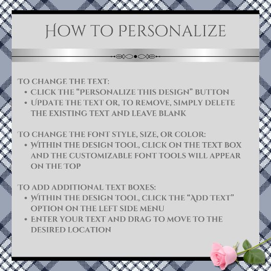 Chic Blue Plaid Luxury Style