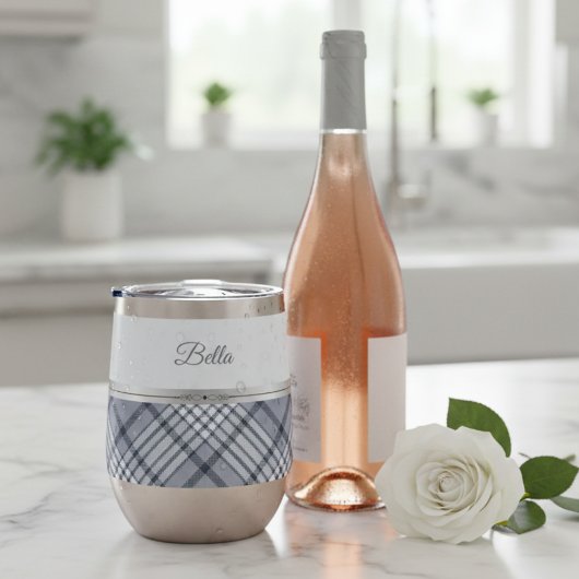 Chic Blue Plaid Luxury Style