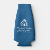 Chic Blue Real Estate Company Customized Realtor ボトルクーラー (正面)