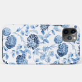 Chic Blue Whiteかわいらしヴィンテージフローラ Case-Mate iPhoneケース (裏面(横))