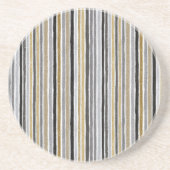 Chic Blue White Stripes コースター (正面)