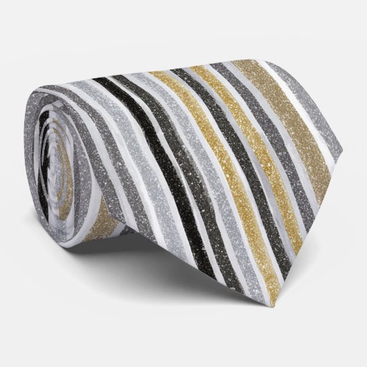 Chic Blue White Stripes ネクタイ (ロール)