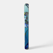 Chic bluebells forget me not stained Glass iPhoneケース (左側面)
