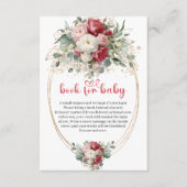 Chic Blush Burgundy Gold Roses Book Request エンクロージャーカード (正面)