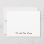 chic Blush Pink氏夫人のカップルの新婚者の水玉模様 ノートカード (正面)