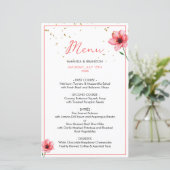 Chic Blush Pink Floral Confetti Frame Wedding (スタンド正面)