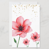 Chic Blush Pink Floral Confetti Frame Wedding (裏面)