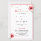 Chic Blush Pink Floral Confetti Frame Wedding (正面)
