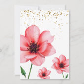 Chic Blush Pink Floral Confetti Frame Wedding セーブザデート (裏面)