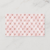 Chic Blush Pink Gold Tufts Business name website 名刺 (裏面)