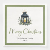 Chic Bohemian Christmas Lantern Rustic Party  (正面)