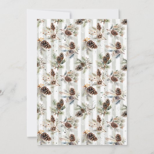 Chic Bohemian Cozy Winter Scene Holiday Invitation 招待状 (裏面)