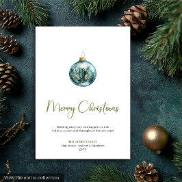 Chic Bohemian Earthy Scandinavian Holiday Card シーズンカード