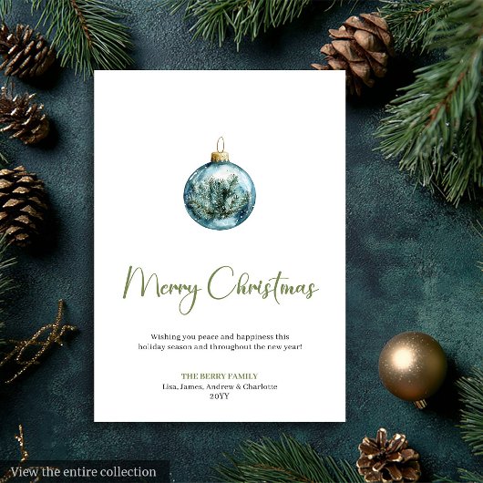 Chic Bohemian Earthy Scandinavian Holiday Card シーズンカード