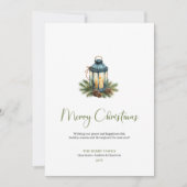 Chic Bohemian Earthy Watercolor Holiday Greeting シーズンカード (正面)