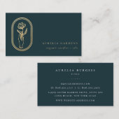 Chic Bohemian Goldenフローラロゴ名刺 名刺 (正面/裏面)