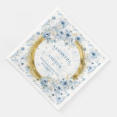 Chic Bohemian Pastel Blue Gold Sparkle Wedding Nap (コーナー)