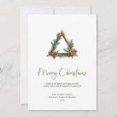 Chic Bohemian Rustic Neutral Christmas Greeting  シーズンカード (正面)