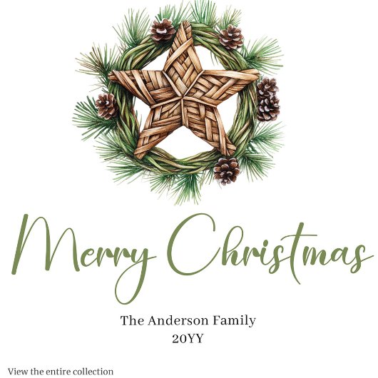 Chic Bohemian Winter Scene Rustic Christmas Napkin