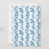 Chic Boho Blue Wildflower Boy floral Baby Shower 招待状 (裏面)
