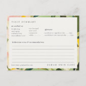 Chic Boho Colorful Green Pink Painted Aftercare  ポストカード (正面)