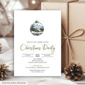 Chic Boho Cozy Winter Scene Deer Christmas Invites 招待状