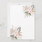 Chic Boho Flowers 60th Birthday 招待状 (裏面)