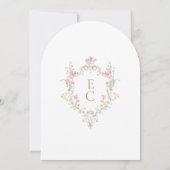 Chic Boho Garden Wildflowers Spring Summer Wedding 招待状 (裏面)