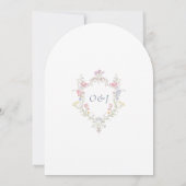 Chic Boho Garden Wildflowers Spring Summer Wedding 招待状 (裏面)