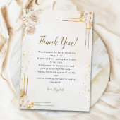 Chic Boho Style with Beige and Yellow Blooms サンキューカード
