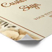 Chic Boho Terra Cotta Beige Olive Floral Custom  ポスター (角)