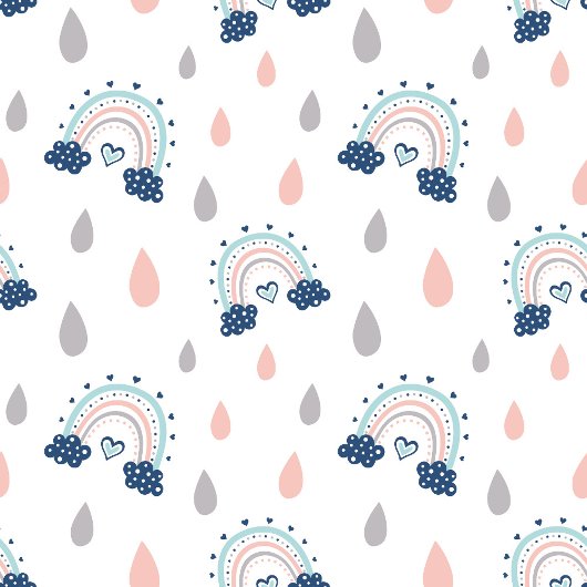 Chic Boho Towels Navy Pink Rainbow Gift Idea バスタオルセット