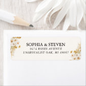 Chic Boho Wedding with Beige and Yellow Blooms ラベル (インサイチュ)