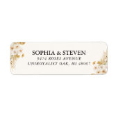 Chic Boho Wedding with Beige and Yellow Blooms ラベル (正面)