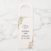 Chic Boho Wedding with Beige and Yellow Flowers ボトルネックタグ (正面)