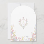 Chic Boho wildflowers Wedding Save the Date 招待状 (裏面)
