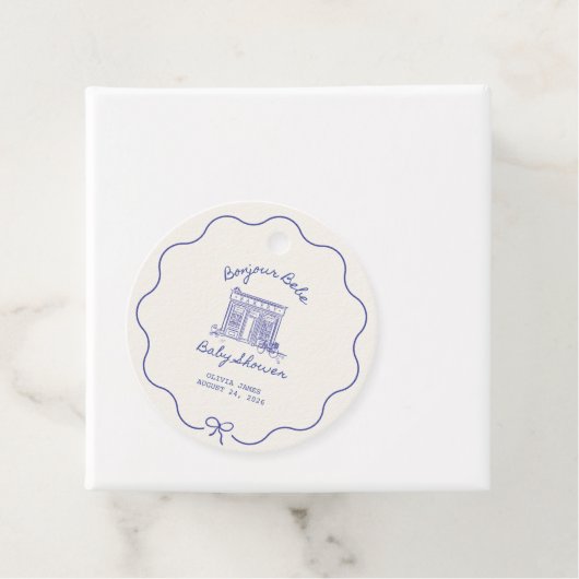 Chic Bonjour bebe baby shower フェイバータグ (インサイチュ)